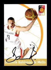 Dominik Bahiense de Mello Autogrammkarte Basketball Nationalm 2010-11  +A145307