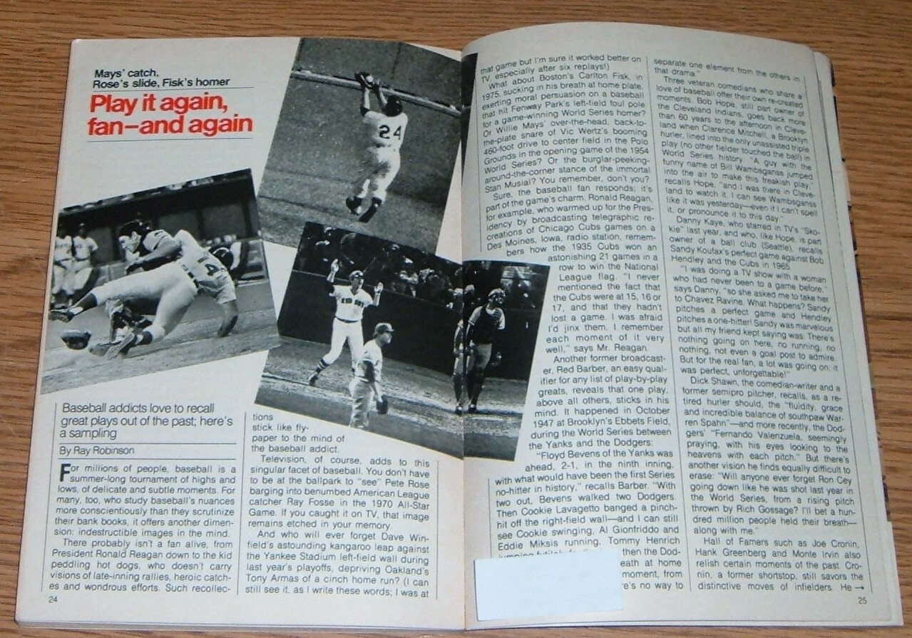 1982 PHILADELPHIA TV GUIDE RAQUEL WELCH Billings,Montana Baseball