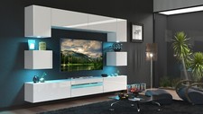 Modern Living Room Furniture SET TV Unit Entertainment   White Gloss cabinet Led