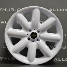 GENUINE MINI COOPER S CROWN R56 17" INCH WHITE ALLOY WHEELS X4, R50/R53/R56