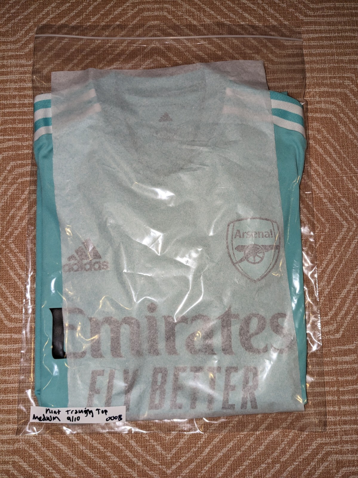 Arsenal All Or Nothing Mint Green Training Shirt 2021/22 MEDIUM Condivo M Top image 8