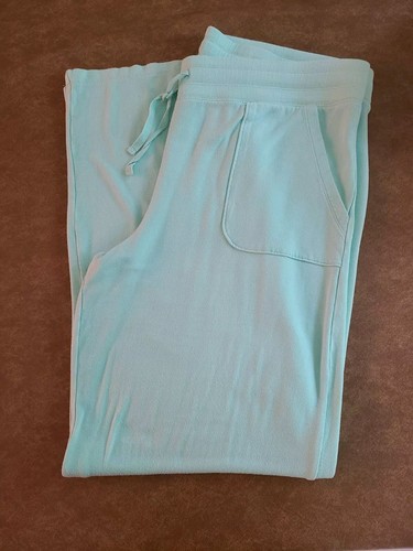 Faded Glory Womens Pajama Sleep Lounge Pants Turquoise Blue Size L/G (12-14)