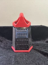 All Purpose Box Grater - 6 Sided - Stainless Steel 9" Tall w/Comfortable Handle