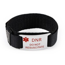 DNR and DO NOT RESUSCITATE Medical Id Alert Bracelet. Free Emergency Card 
