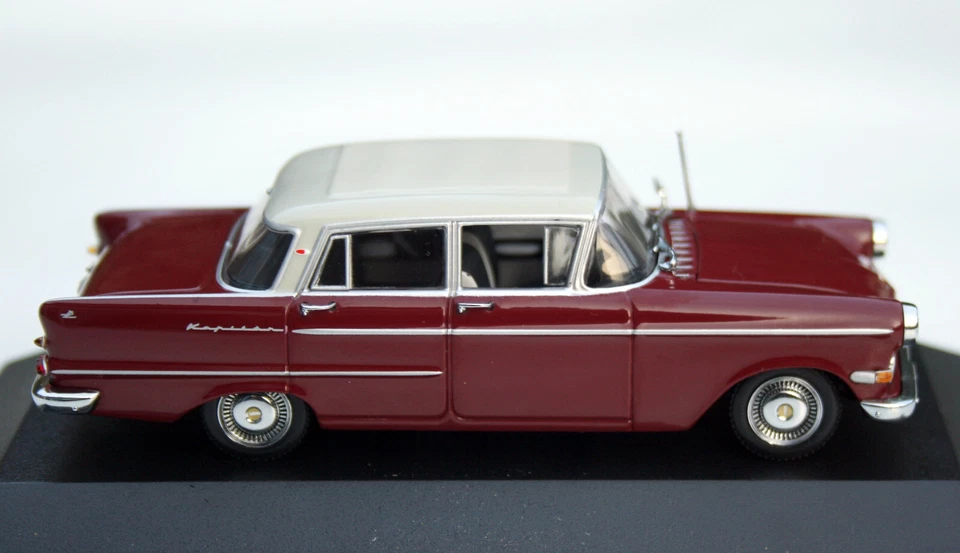 Opel Kapitän P2 Limousine Bj. 1959-1963, Rosso Scuro, Minichamps-Modell Im M.1 : - Immagine 3 di 4