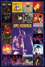 Jimi Hendrix Album Covers Poster - 24" X 36"