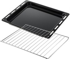 Leccarda Teglia Smaltata Nera + Griglia Forno Candy, Hoover, Haier 445x370x30 mm