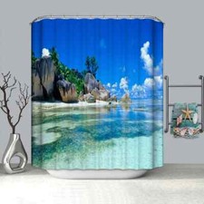 Clouds In Shape Of Letters3D Shower Curtain Polyester Bathroom Decor Waterproof