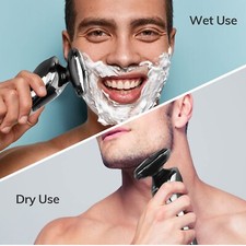 Men Wet/Dry Electric Shaver Trimmer Rotary Razor Beard Shaving USB Rechargeable 12