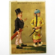 Chromo publicitaire Maison I Lazard Meubles Oh la belle natte ! dit petit Pierre