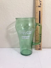 Coca-Cola Mug glass Whataburger Cowboy Green vintage