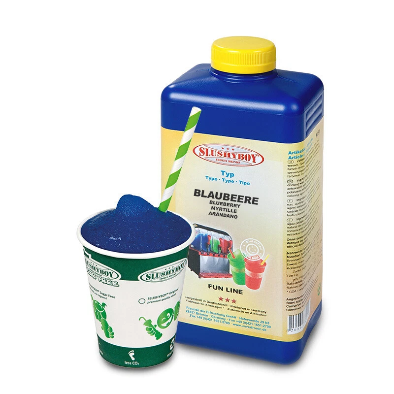 SLUSHYBOY® Slush-Eis-Sirup/-Konzentrat - Blaubeere - 1-Liter-Flasche