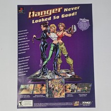 Anuncio/póster impreso Danger Girl PlayStation PS1 nunca se vio tan bien