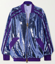 NWT Tom Ford Runway Liquid Sequin Purple Over...