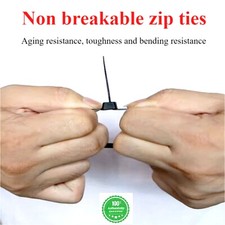 100 - 500 pcs 4" USA INDUSTRIAL WHITE WIRE CABLE ZIP UV NYLON TIES WRAPS