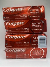 4x Colgate Optic White Stain Fighter Clean Mint / Baking Soda Toothpaste 3.8oz