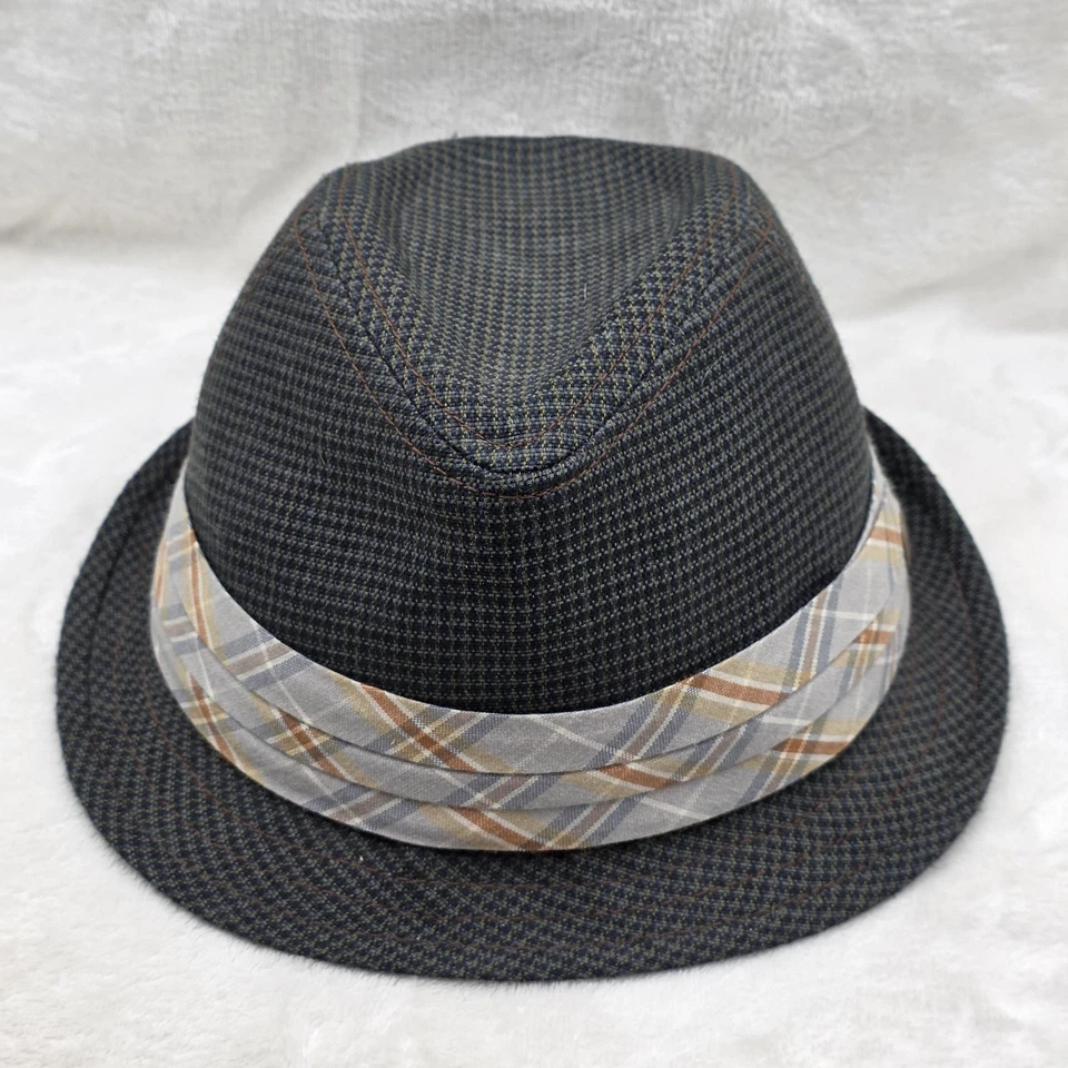 Goorin Bros Hat Fedora Fitted Mens Extra Large Gray Plaid Band Wool Blend Trilby - Image 3 of 4