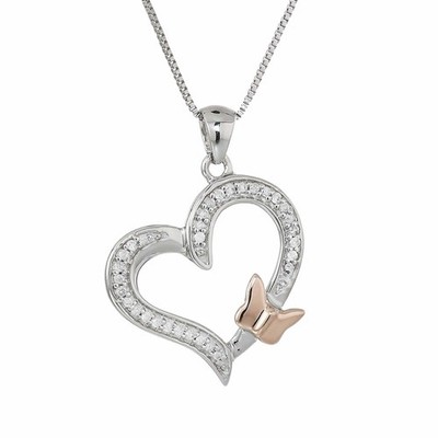 Diamant Anhänger Halskette für Damen in 14K Gold mit 18 Zoll Kette einzigartige Designs