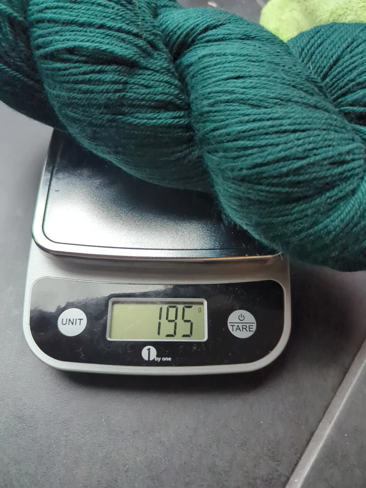 Juego de 3 hilos táctiles Pure Merino New Zealand verde bosque profundo 434 yardas/200 g  Foto 4 de 4