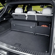 Car Trunk Organizer 2 in 1  Leather Vehicle Storage with Lid  and Sturdy Handle