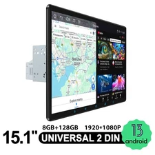 JOYING 8+128GB HD 15.1 Inch Double DIN Android 13 Headunit Carplay Android Auto