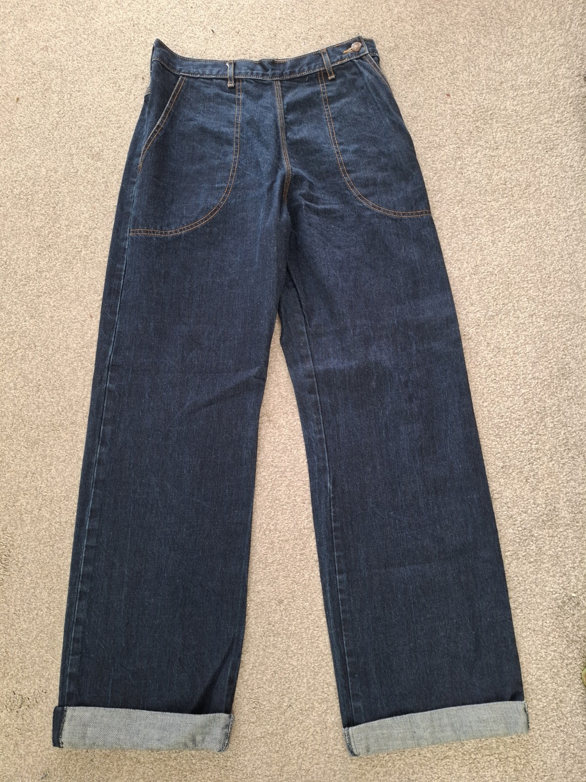 GeronimoLadiesHighWaistedBuckleBackDenimJeansW30