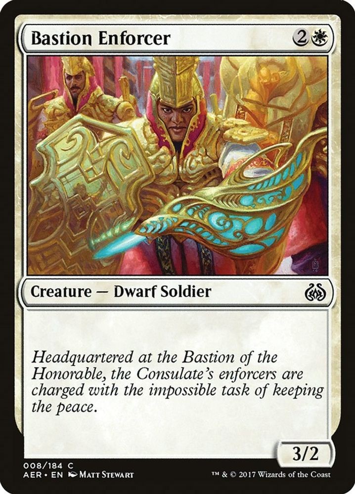 2017 Magic: The Gathering: Aether Revolt - Bastion Enforcer (#8, C, Near Mint)