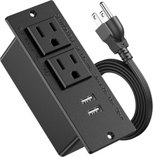 Conference Recessed Power Strip Socket 9.8Ft Cord,Furniture Flush Mount Charging