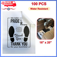 White Car Paper Floor Mats 100 Pcs Disposable Floor Cars Automotive Protector