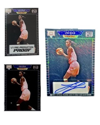 2024 Leaf Pro Set Black Shimmer Auto 1/1 + Proof and Base - Lisa Leslie HOF