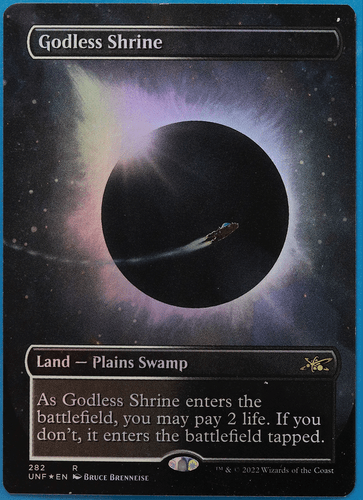 Godless Shrine (282 Borderless) FOIL Unfinity NM (495748) ABUGames