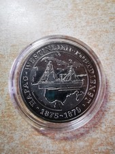 Med. 1875-1975 - 100 Jahre Hapag Westindien Postdienst st-/unc. M&uuml;nztasche