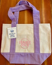 Trader Joe's Mini Canvas Tote Bag From 2026 Original With Tag Never Used