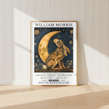 William Morris Hare & Moon Print / A5 A4 A3 / Unframed Giclee Wall Art