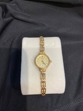 vintage 9ct gold ladies rotary watch, full working order new battery, 8 inch 