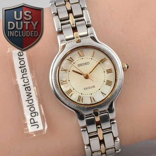 BOX "25 Batt." MINT Vintage SEIKO Exceline 4N21-0430 Quartz Ladies Watch JAPAN