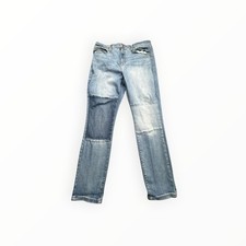 Universal Thread Jeans Womens 16/33R Blue High Rise Skinny Patchwork Multi-Tone