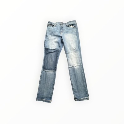 Universal Thread Jeans Womens 16/33R Blue High Rise Skinny Patchwork Multi-Tone