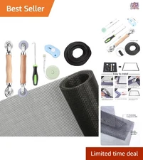 Window Screen Repair Kit Fiberglass Mesh 48x118 in Tools for Replacement