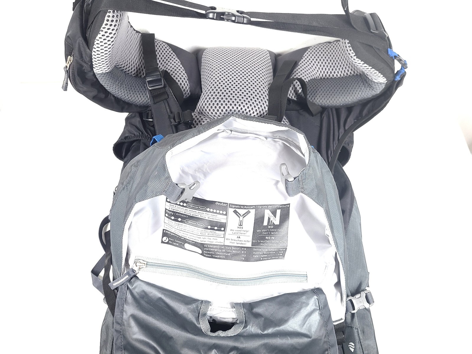 Deuter Aircontact Pro 60+15 Hiking Trekking Backpacking Backpack Gray