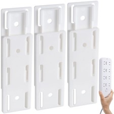 3pcs -Adhesive Power Strip Holder, White No Pre-drilled Desktop Socket Fixer,...