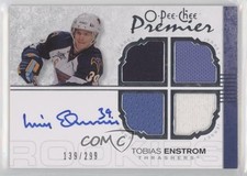 2007 O-Pee-Chee Premier Quad Memorabilia /299 Tobias Enstrom Rookie Auto RC 3xv