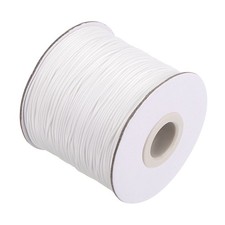 Waxed Polyester String Cord 173 Yards 0.8mm for DIY Craft White