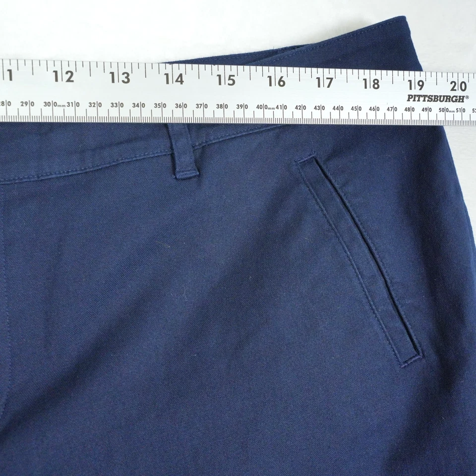 Lauren Ralph Lauren Chino Pants Women's 16w Navy Blue Gold Button RLL Trousers - Image 4 of 4