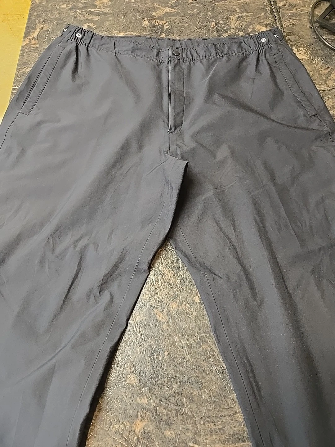 Nike Golf Pants Mens XXL Black Storm Fit Waterproof Rain Pocket Zip Ankle Swoosh