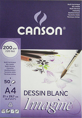 A4 Imagine Block 50 Sheets 200 Grams Glued On 1 Side | Canson