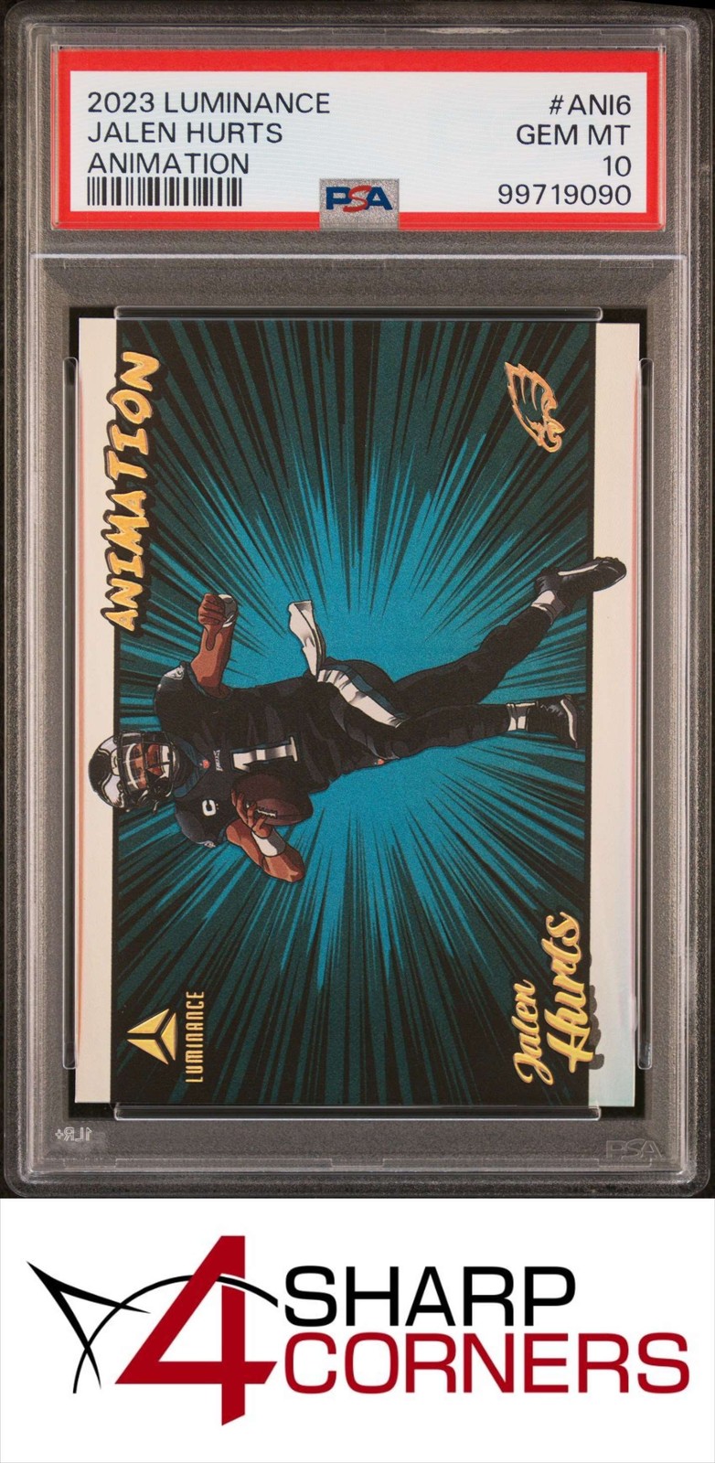 2023 PANINI LUMINANCE ANIMATION #ANI6 JALEN HURTS PSA 10