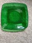 Vintage  Anchor Hocking Forest Green Charm Salad Plates  6 3/4 x 6 3/4 Inches