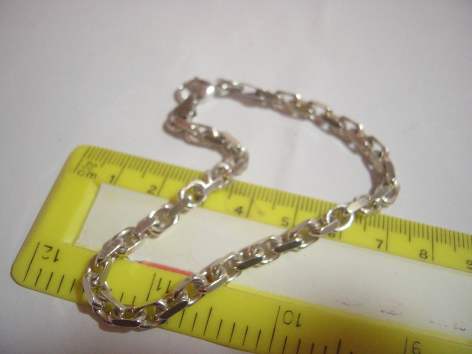 SUPERB SOLID THICK STERLING SILVER SQUAREISH LINK… - image 8