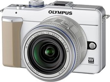 Olympus PEN E-PL1 White Mirrorless Digital Camera Lens Kit Micro 4/3 Japan